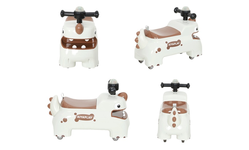 Image 10: AIYAPLAY Kids Ride On Car, Dinosaur Shape Toddler Walker