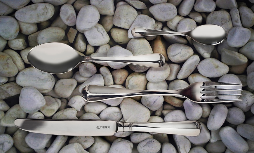 Image 3: Viners Rattail 44-Piece Cutlery Set