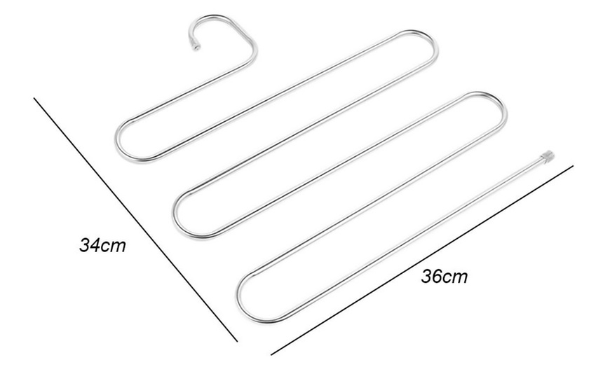 Image 7: 3 Stainless Steel Trouser Hangers