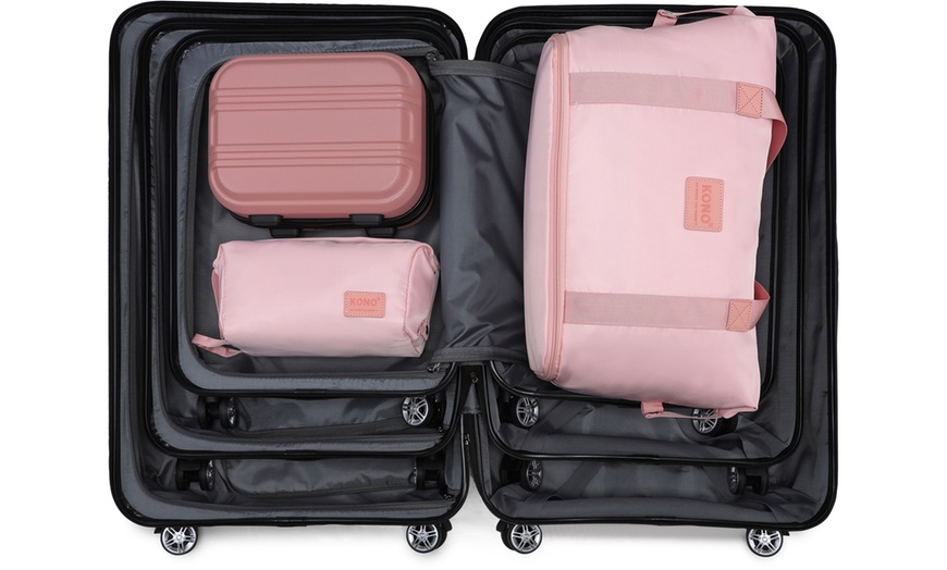 Image 6: Valise, sac de voyage et sac à cosmétiques Kono rose