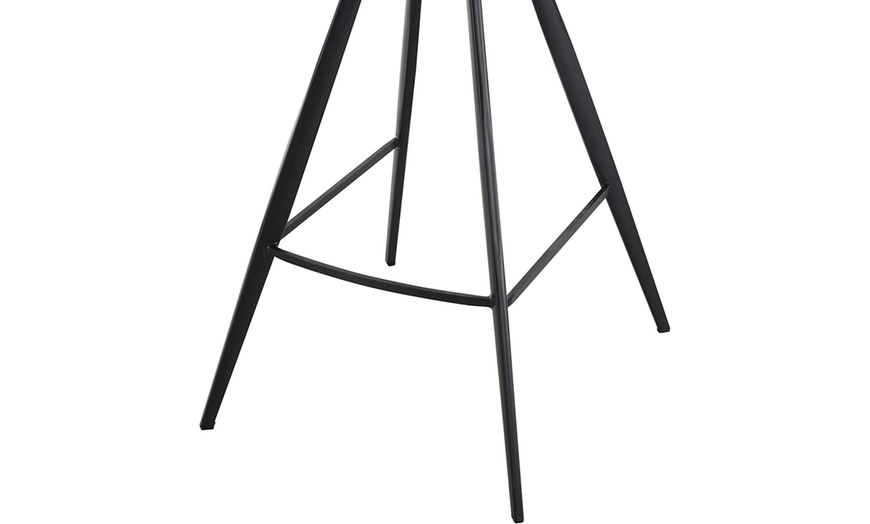 Image 11: HomCom Set of Two Bar Stools with Anti-Slip Foot Pads