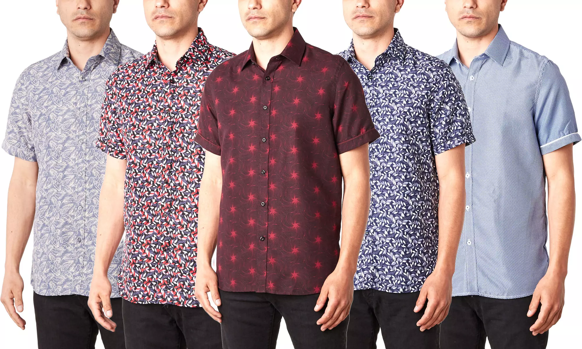 Rosso Milano Men's Short-Sleeve Printed Shirt - Primary Image