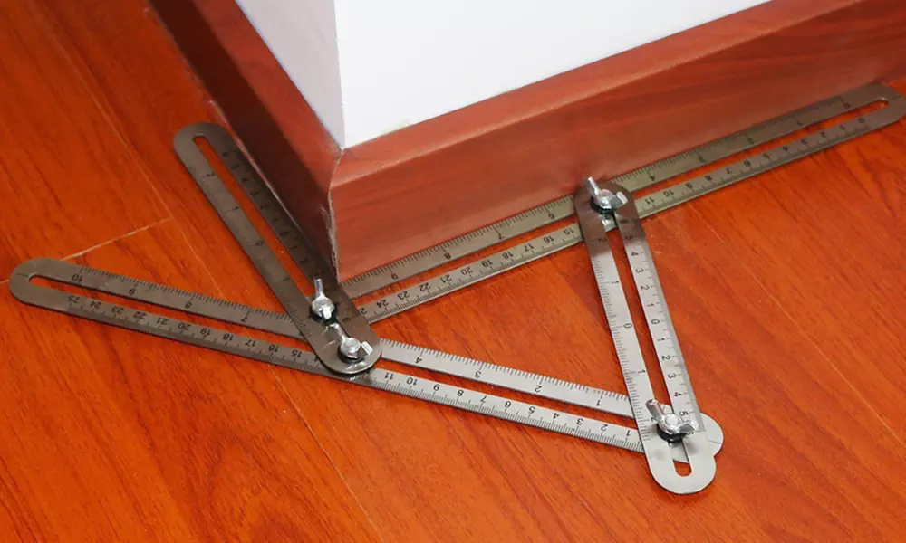 Stainless Steel Multi-Angle Ruler Template Tool - Primary Image