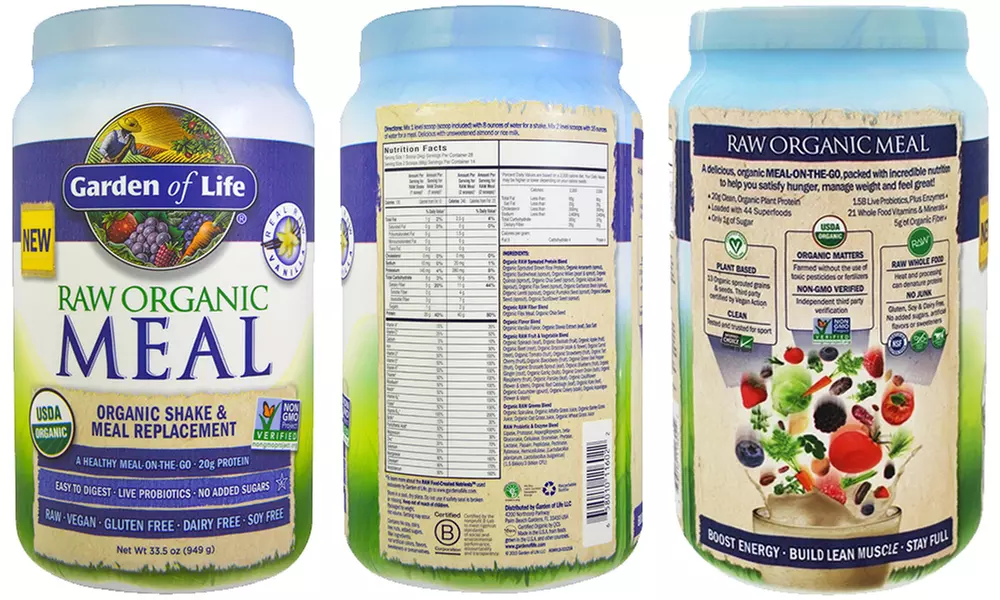 Garden of Life RAW Organic Shake and Meal Replacement in Real Raw Vanilla Flavor (33.5oz.) - Primary Image
