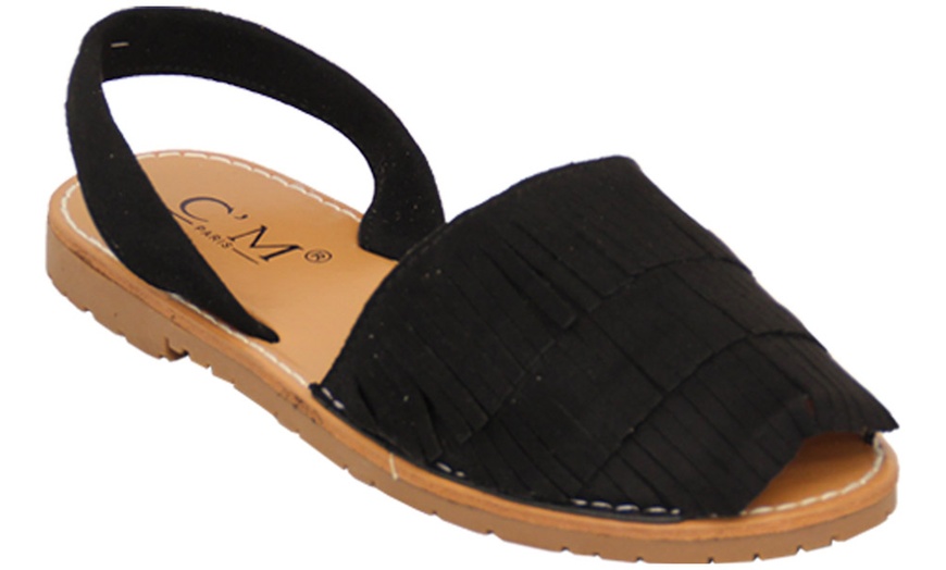 Image 5: Menorcan Slip-On Peep Toe Sandals