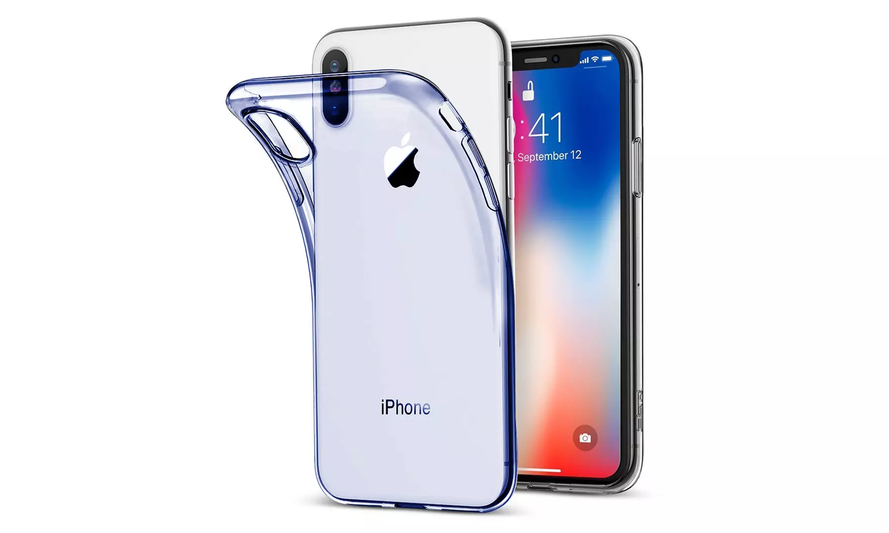 Two Full Cover Cases and Two Screen Protectors in Choice of Colour or up to Ten Screen Protectors for iPhone X - Primary Image