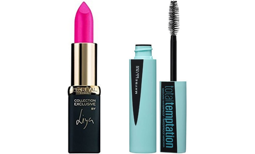 Image 1: Maybelline Total Temptation Mascara and L’Oreal Color Riche Lipstick