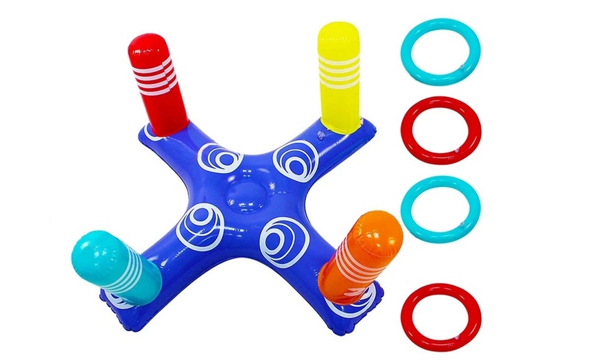 Image 3: Inflatable Ring Toss Game Floating Pool Toys