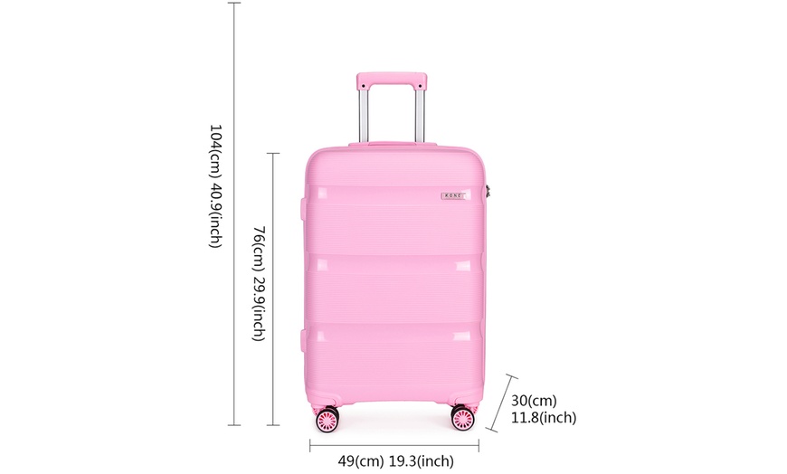 Image 16: Kono Hard Shell PP Suitcase