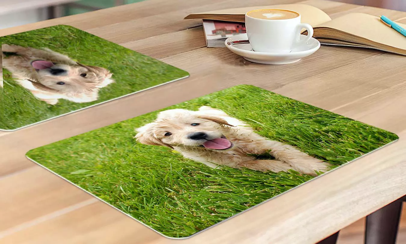 Gepersonaliseerde placemat van vinyl met je foto