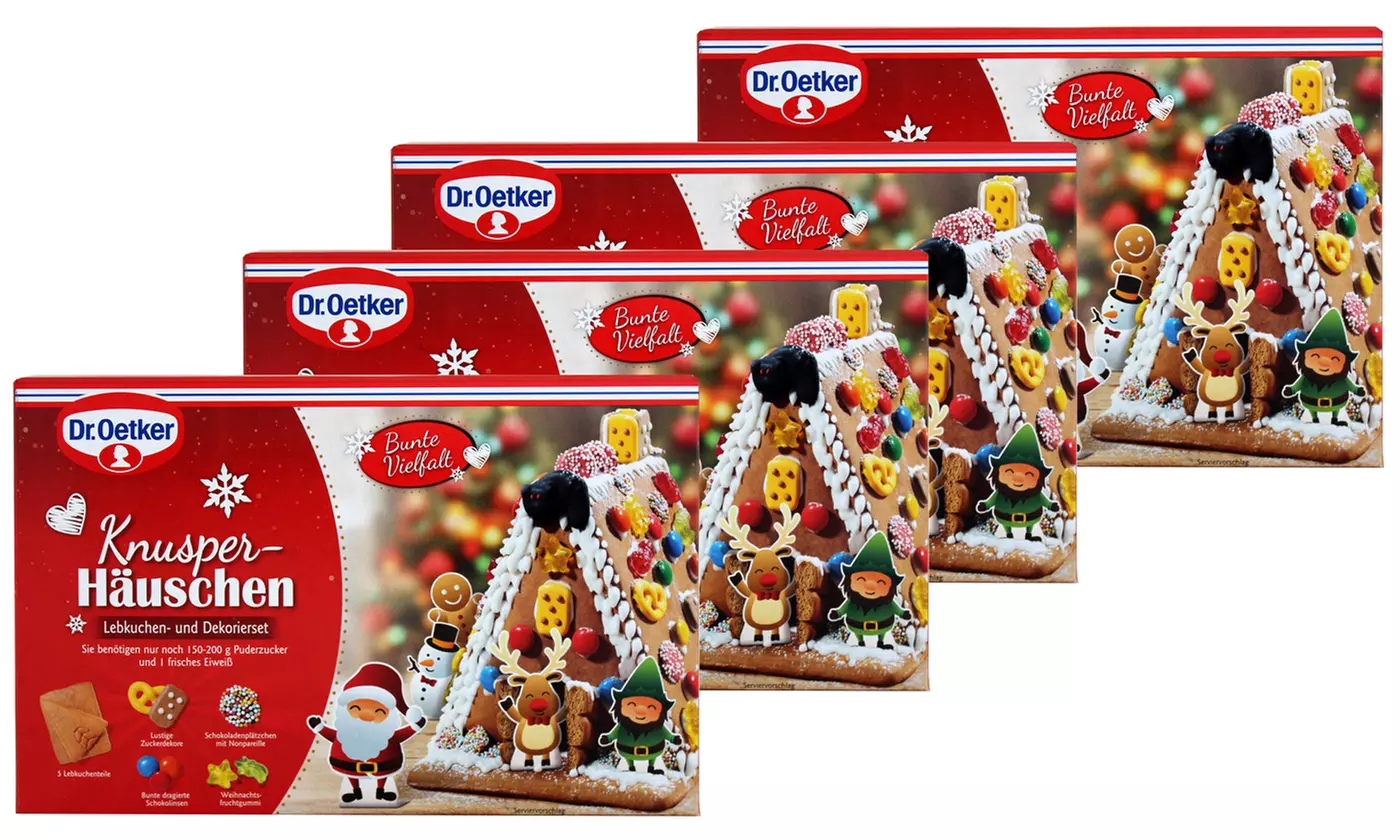 4x Dr. Oetker Knusper Häuschen: Lebkuchen- und Dekorierset - Primary Image