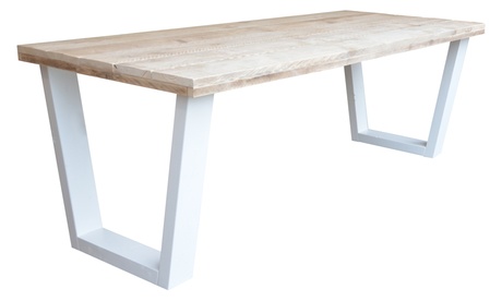 Table de salle à manger en bois d'échafaudage
