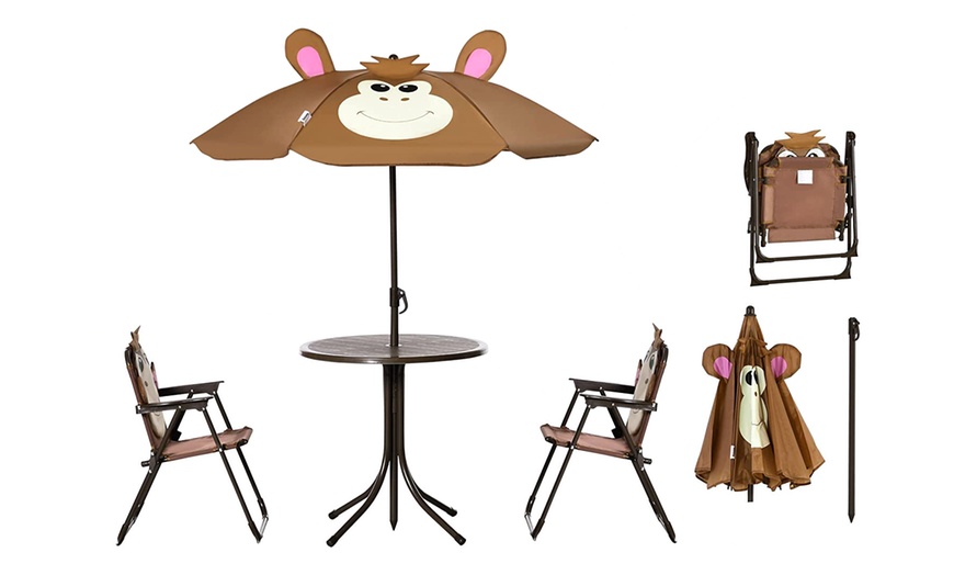 Image 6: HomCom Kids Bistro Table and Chair Set