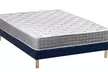 Sommier velours bleu nuit avec pied en bois, disponible avec tête de lit ou matelas en option, livraison gratuite - Second Medium