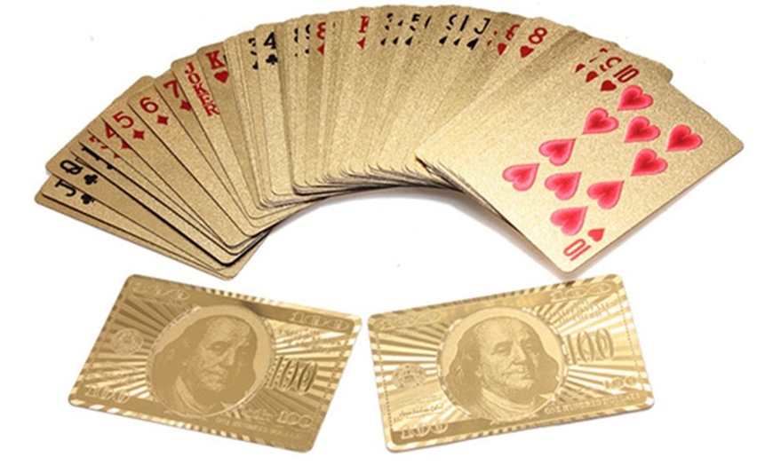 Image 4: Set of 54 Gold-Plated Cards