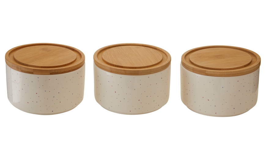 Image 12: Three Stackable Storage Canisters