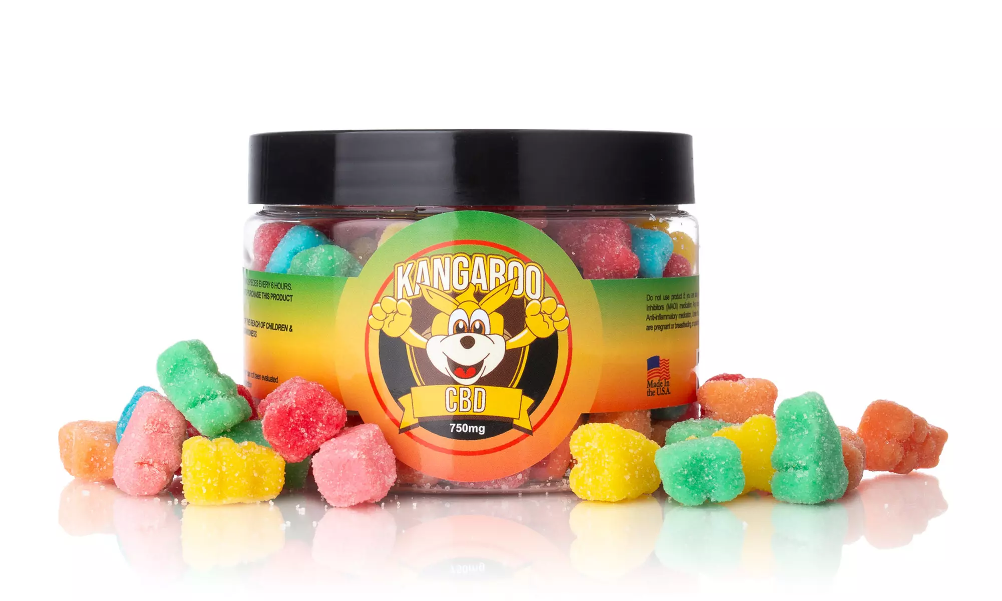 Kangaroo CBD Organic Sour Gummy Worms (250mg-5000mg) - Image 6