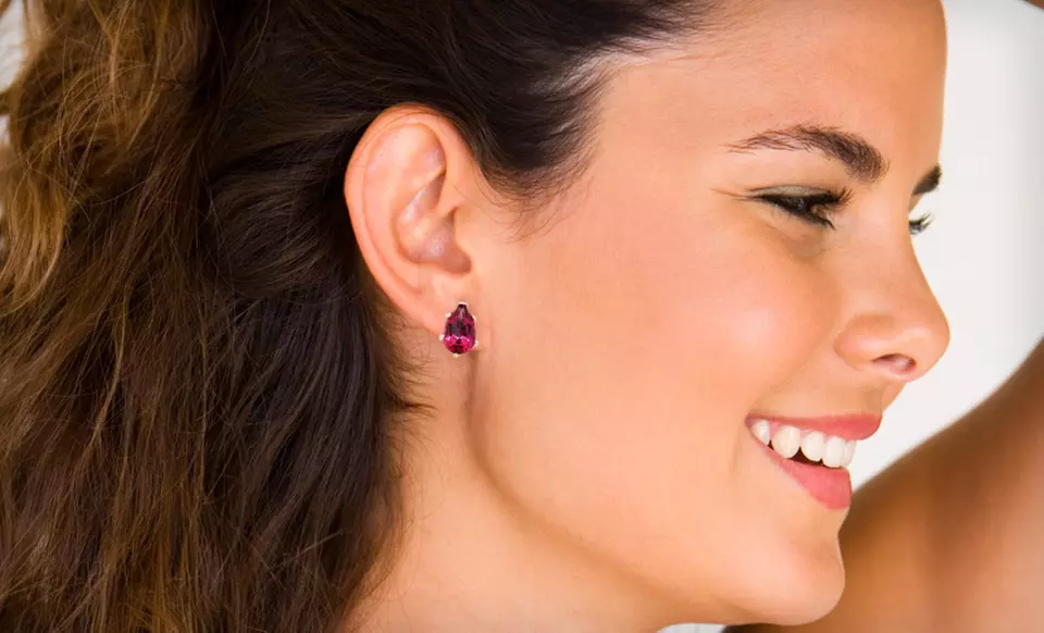 Topaz Stud Earrings (91% Off). Multiple Options Available. Free Returns. - Second Medium