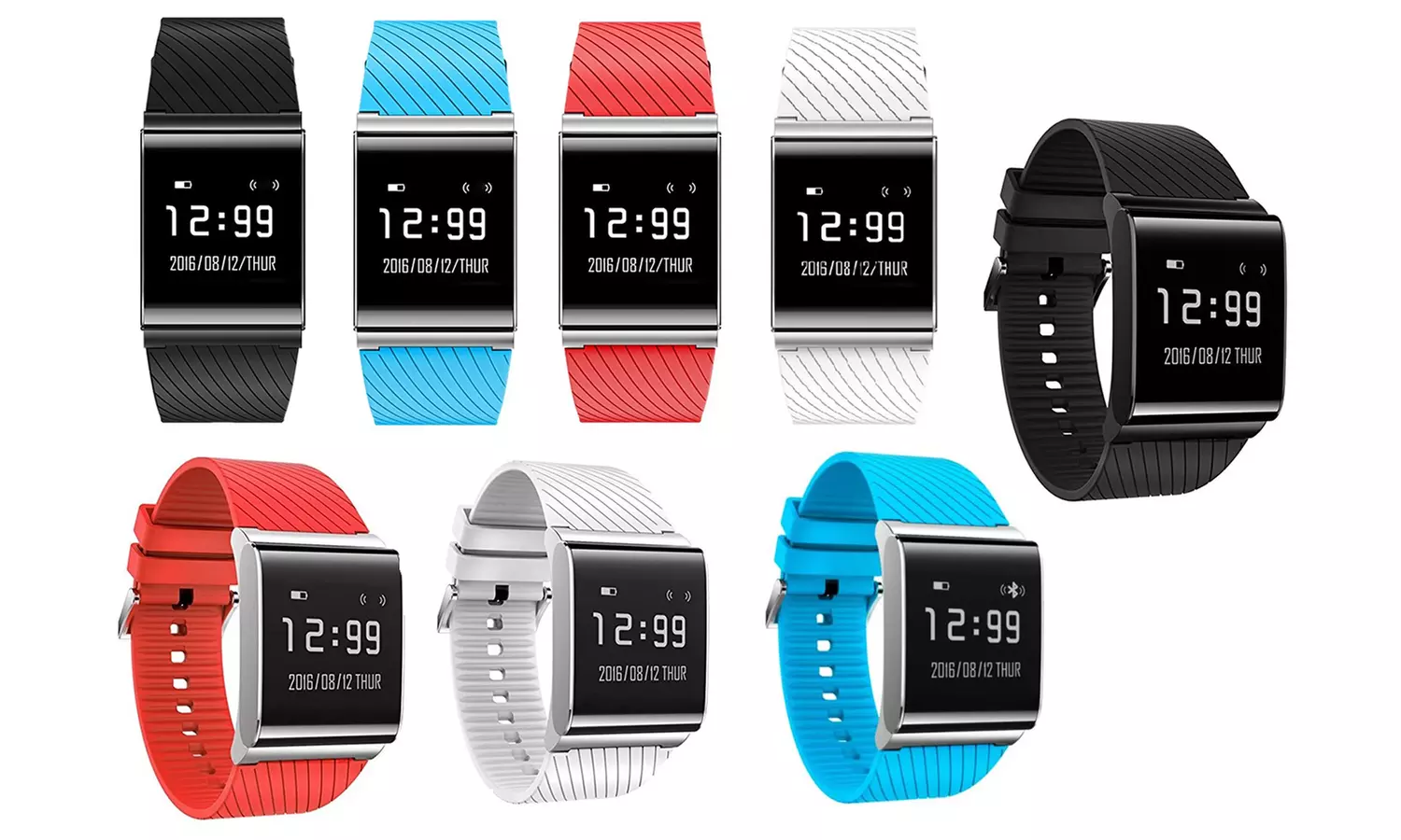 Fitness-Tracker mit Herzfrequenz- und Blutdruckmessung in der Farbe nach Wahl inkl. Versand - Primary Image