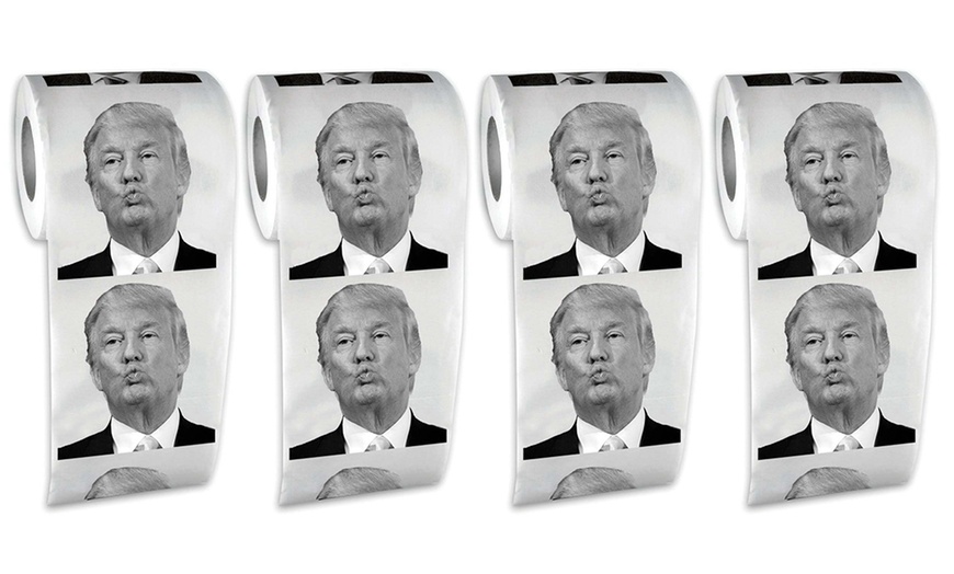 Image 11: Up to Four Donald Trump or Boris Johnson Novelty Toilet Paper Rolls