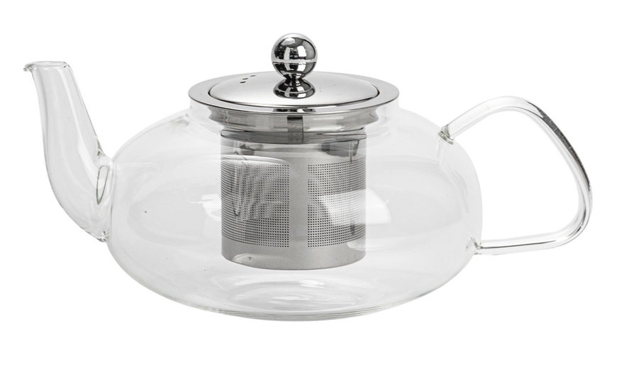 Image 12: Transparent Design Stainless Steel Infusion Chamber Teapot