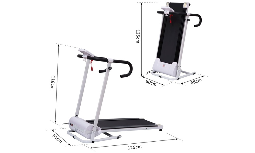 Image 4: HomCom Electric Motorised Treadmill