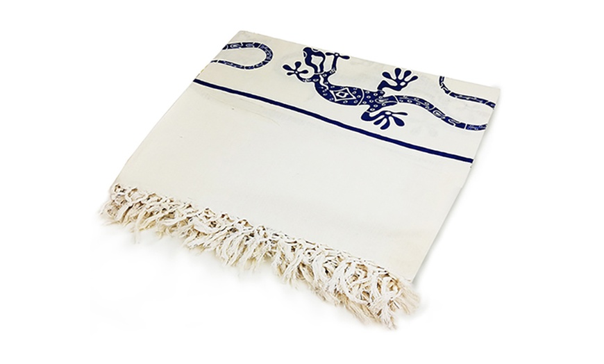 Image 84: Grande serviette de plage anti-sable, couvre-lit, housse 100% coton 