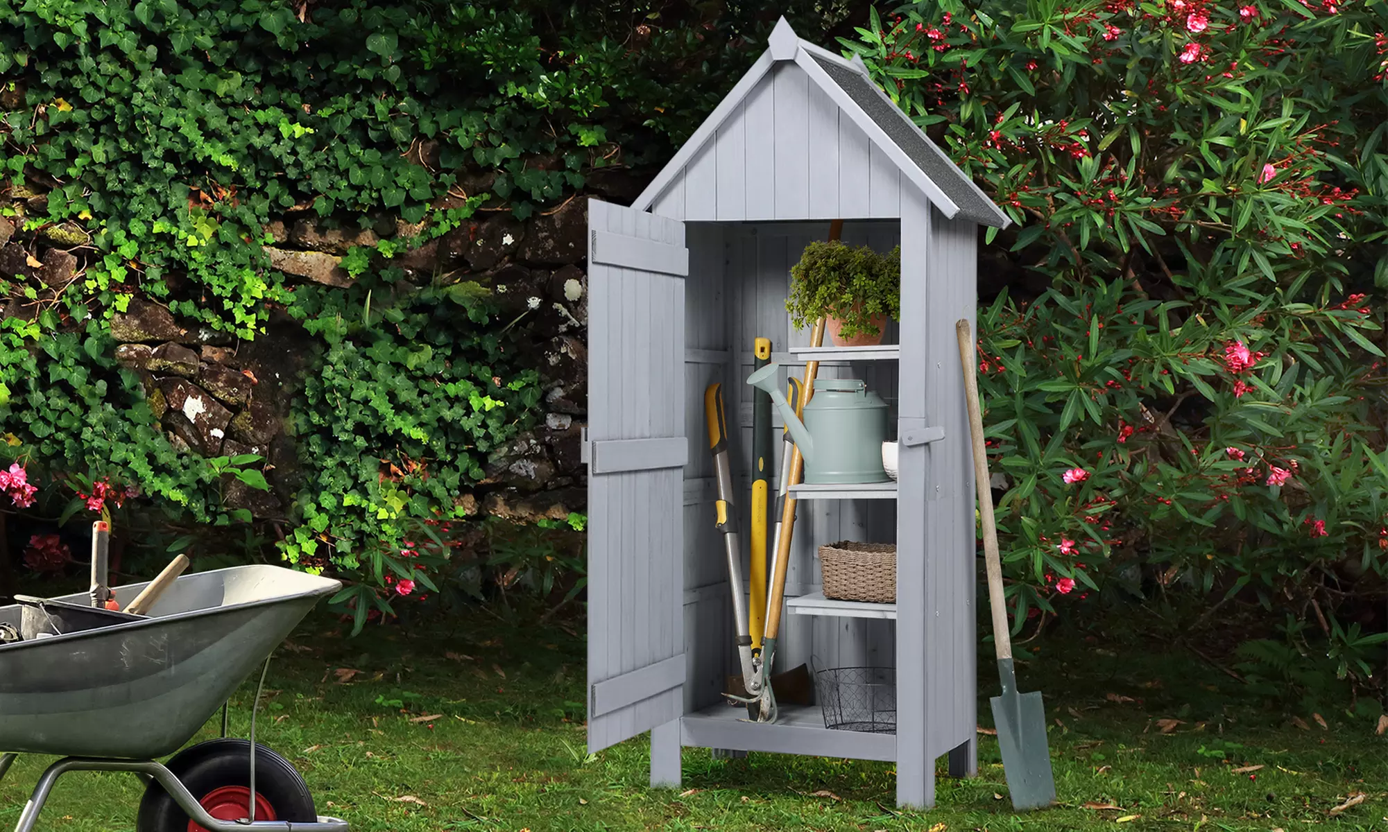 Abris de jardin en bois pour le rangement des outils - Primary Image