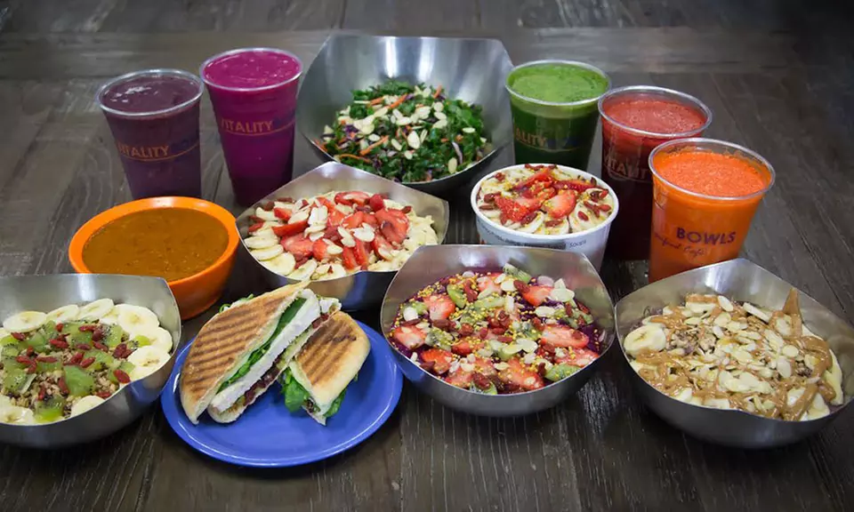 Bowls, Paninis, and Smoothies at Vitality Bowls (Up to 43% Off) - Primary Image