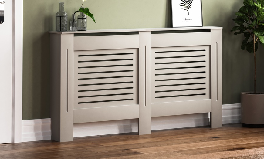 Image 7: Vida Designs Grey Radiator Cover