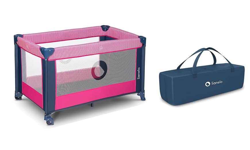 Image 3: Box per neonati rosa Stefi Playpen Lionelo