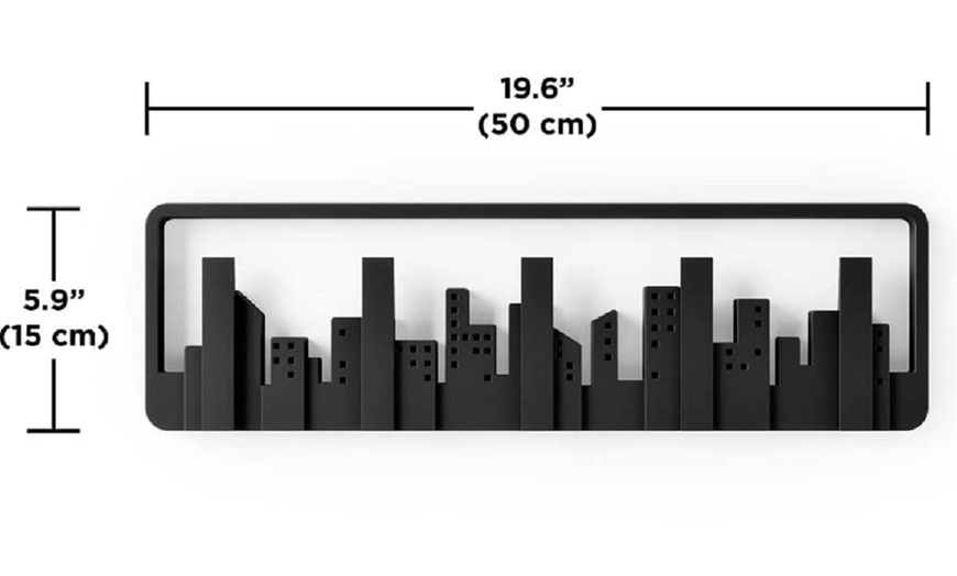 Image 10: Umbra Skyline Coat Hook with 5 Movable Hooks