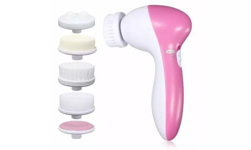 1 o 2 spazzole elettriche per la pulizia del viso con 5 testine - Spedizione gratuita - Primary Image