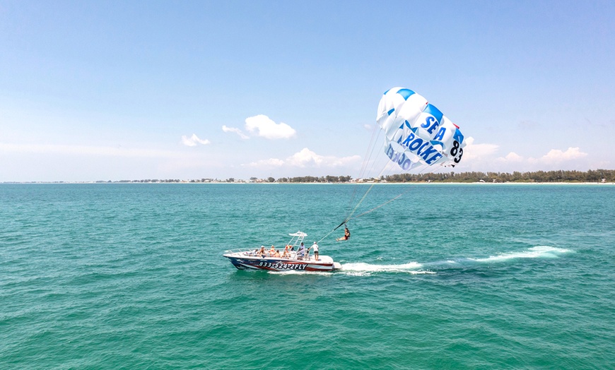 Image 3: Enjoy a 10-12-Min Parasailing Experience with Sea Rocket Adventures!
