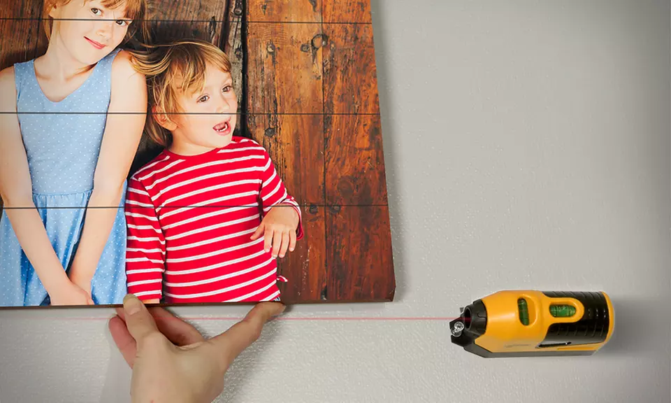 Custom Photo Print on Planked Wood with Free Laser Level from ImageCom.com (Up to 73% Off) - Primary Image