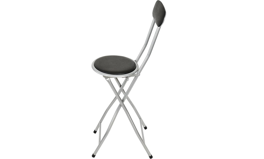 Image 3: One or Two Black Folding Bar Stools