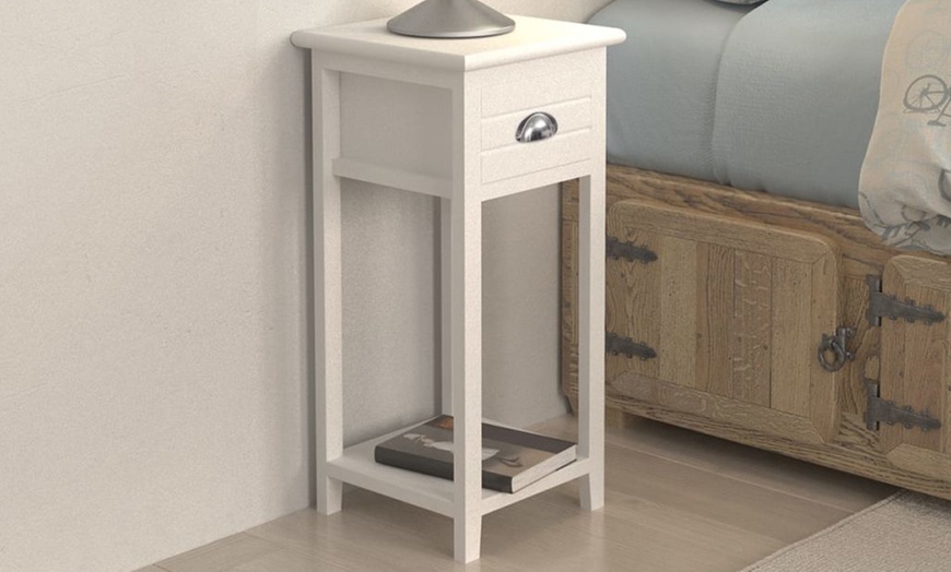 Image 6: Rustic-Style Bedside Cabinet