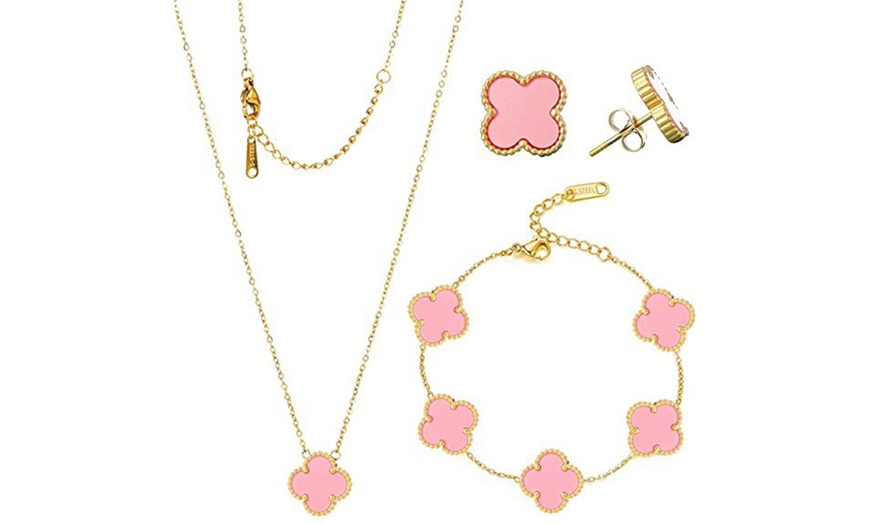 Image 16: Four-Leaf Clover Themed Jewellery Set 