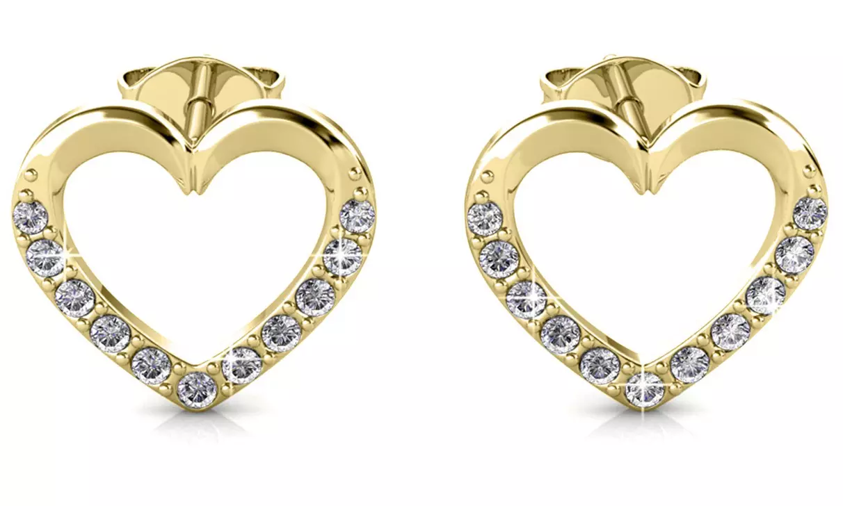 1, 2 of 3 paar oorbellen in hart-vorm