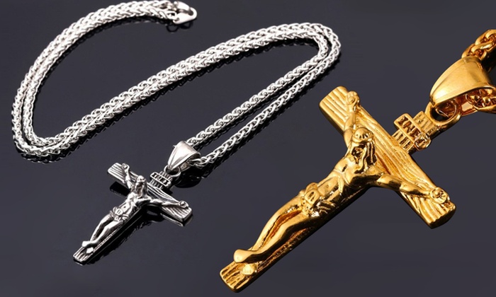 mens crucifix necklace argos