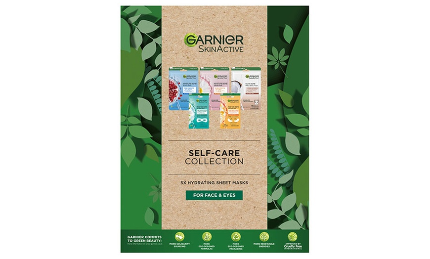 Image 5: Garnier Two-Piece Face Masks Self-Care Gift Set