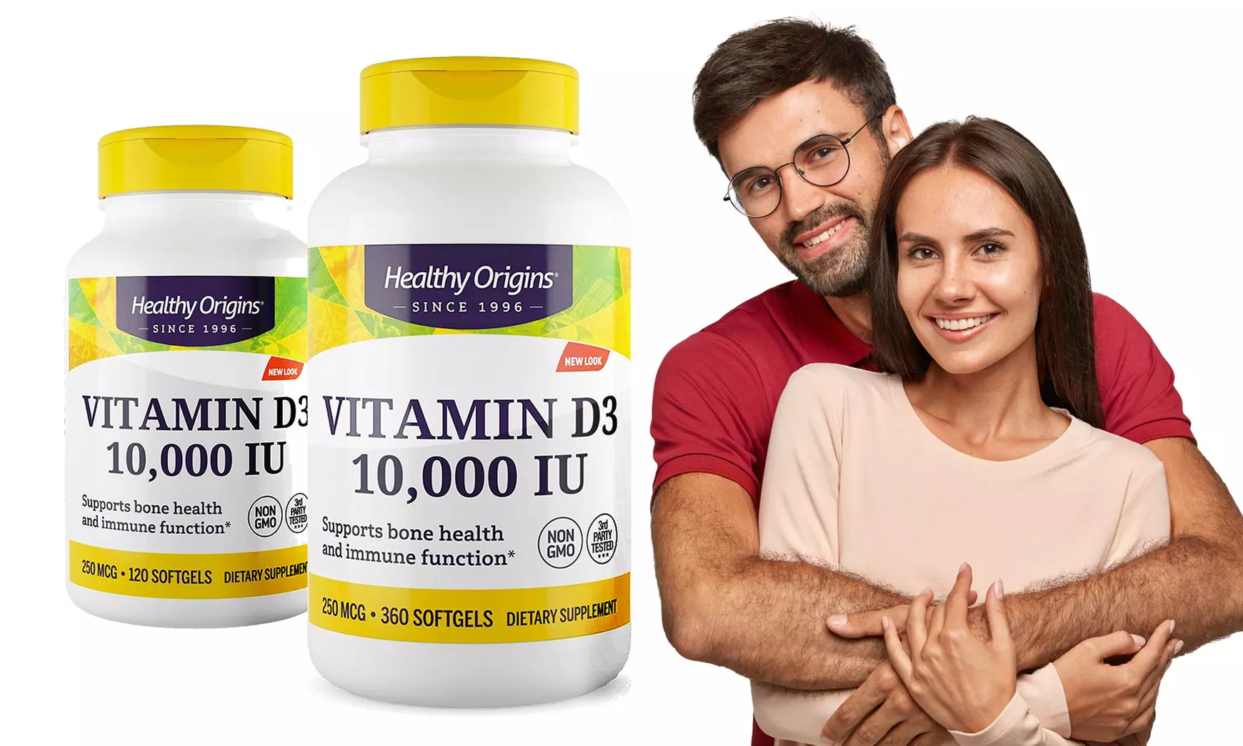 Fino a 1080 capsule di integratore alla vitamina D3 10000IU