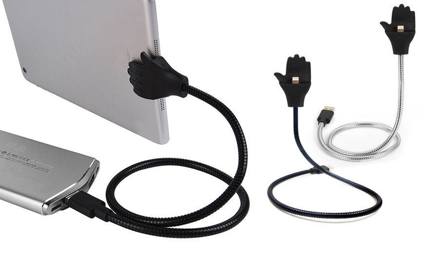 Image 1: Charging Cable with Phone Holder