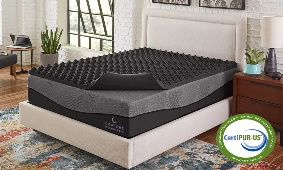 Comfort Essentials 3" Reversible Ebonite Memory Foam Topper - Primary Image