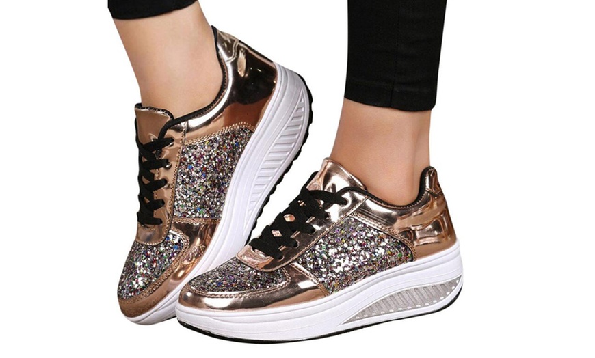 Image 2: Women's Glitter Sneakers