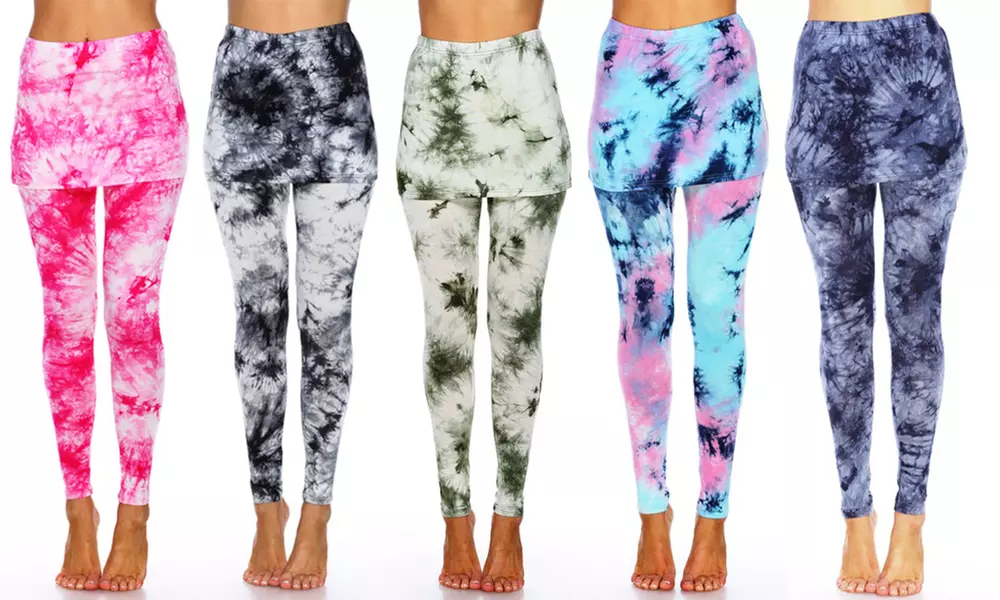 Women's Tie-Dye Skirted Leggings - Primary Image