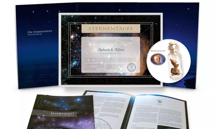 Sternentaufe – „Gib deinem Stern einen Namen“ und schenke ihn deinen Liebsten ab 19,90 € - Image 2