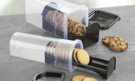 Set di 2 contenitori per biscotti e pasticcini Wenko, lavabili in lavastoviglie