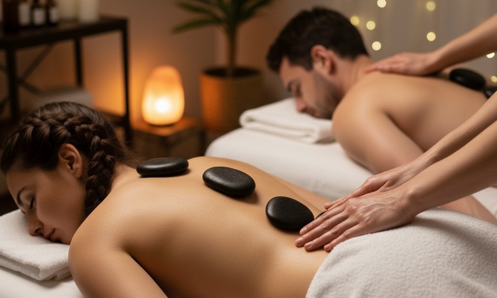 60- or 90-Min Couples Massage with Hot Towels + 30 Min Foot Detox