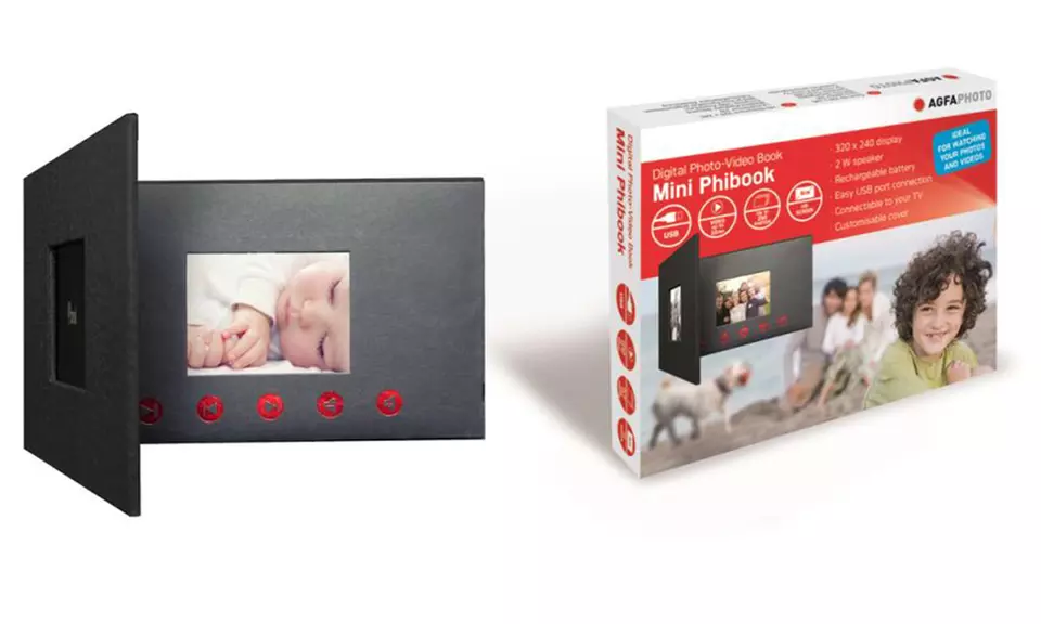 Album photo-vidéo numérique Agfa Phibook, écran HD 2,4 pouces, mémoire 512 Mo, livraison offerte - Second Medium